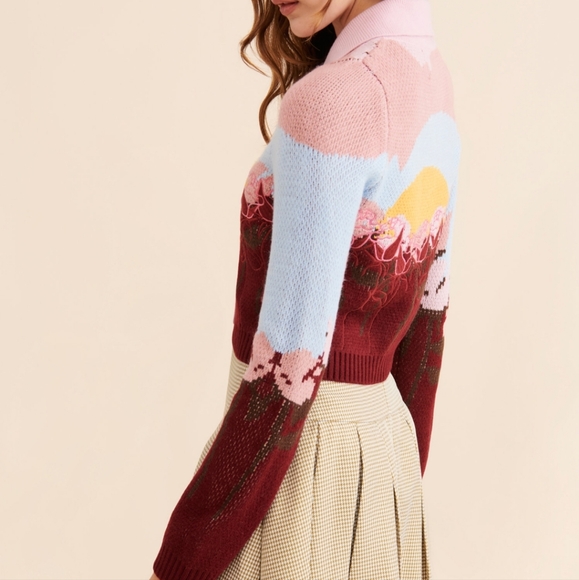 House of Sunny Garden of Eden Embroidered Cardigan NWOT Size US 6 - Picture 10 of 11